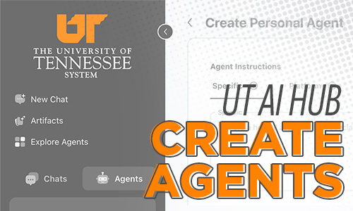Screenshot of create agent page in UT AI Hubs; UT AI Hub Create Agents