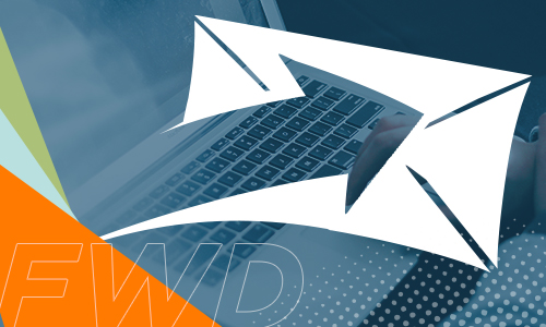 Arrow pointing to an letter/email.