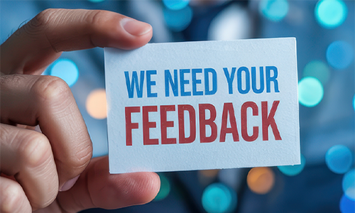 We need your feedback.