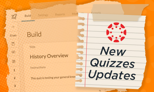 Canvas logo with text New Quizzes Updates
